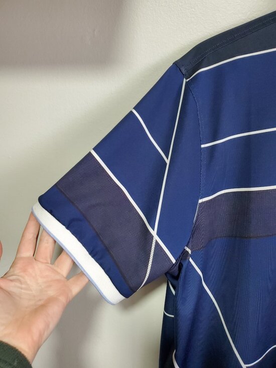 GREYSON Performance Golf Polo Shirt Stretch Snap Button Striped Geometric Men XL - Picture 5 of 12